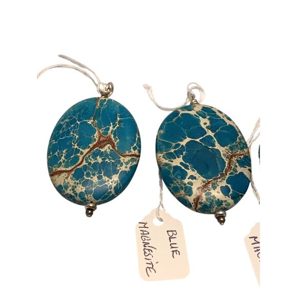 Lot Of 4 Large Blue Magnesite Pendants (2013) - Picture 2 of 8